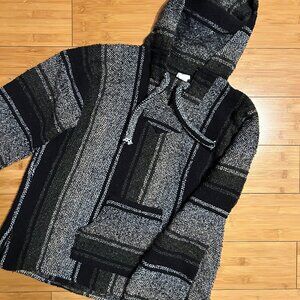 Mexican Poncho Rug Knit Sweatshirt